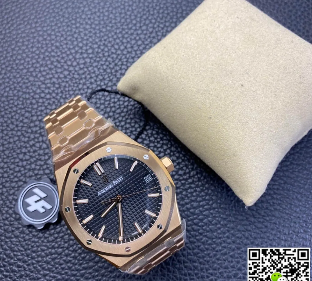 Audemars Piguet Royal Oak 15500OR.OO.1220OR.01 ZF Factory 1:1 Best Edition Replica Watch Gold Strap
